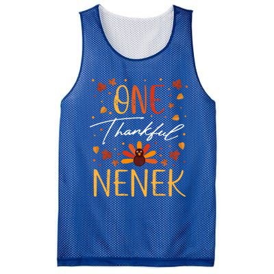 One Thankful Nenek Grandma Thanksgiving Fall Vintage Great Gift Mesh Reversible Basketball Jersey Tank