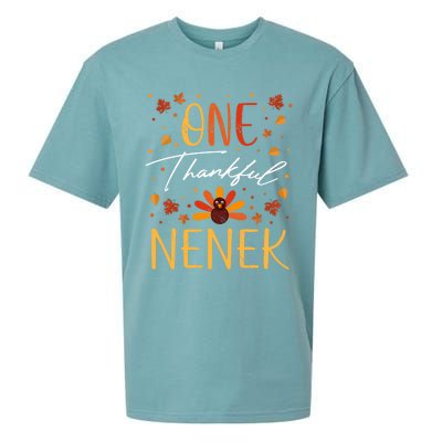 One Thankful Nenek Grandma Thanksgiving Fall Vintage Great Gift Sueded Cloud Jersey T-Shirt