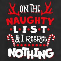 On The Naughty List I Regret Nothing 7 Panel Mesh Trucker Snapback Hat