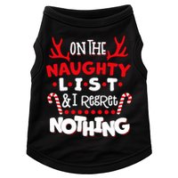 On The Naughty List I Regret Nothing Doggie Tank