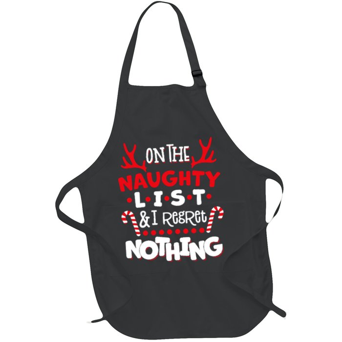 On The Naughty List I Regret Nothing Apron