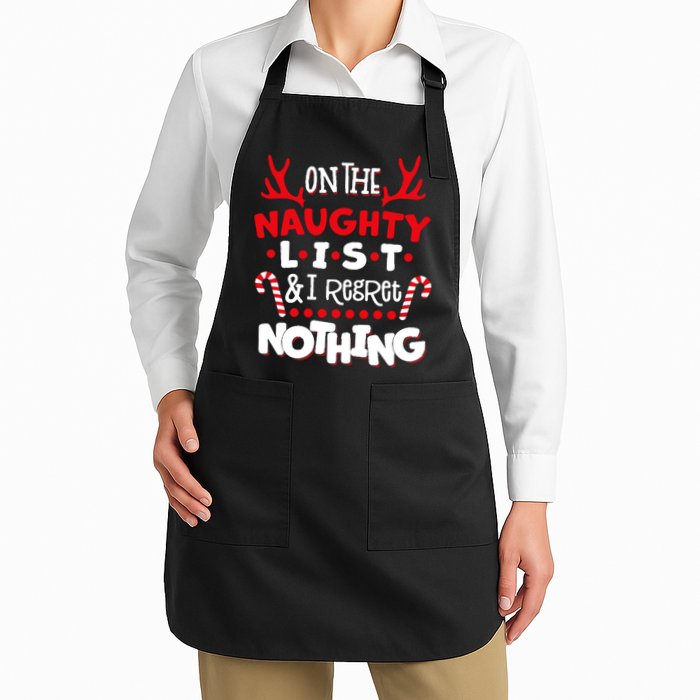 On The Naughty List I Regret Nothing Apron