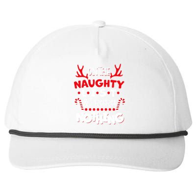 On The Naughty List I Regret Nothing Snapback Five-Panel Rope Hat