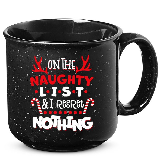 On The Naughty List I Regret Nothing 15oz Campfire Ceramic Mug