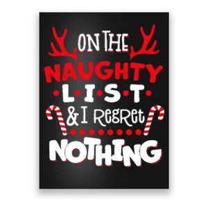 On The Naughty List I Regret Nothing Poster