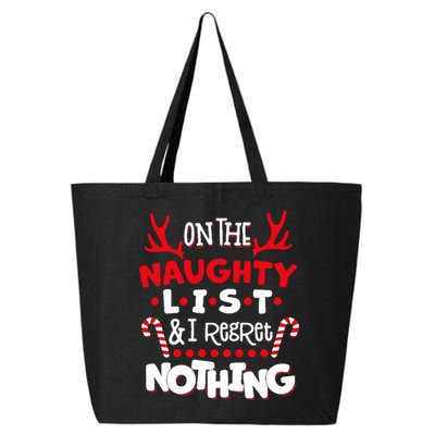 On The Naughty List I Regret Nothing 25L Jumbo Tote