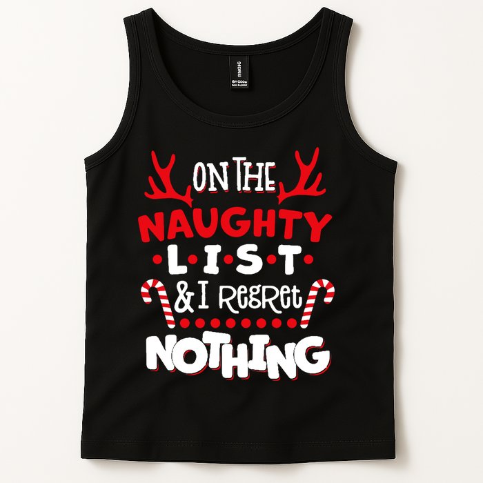 On The Naughty List I Regret Nothing Tank Top