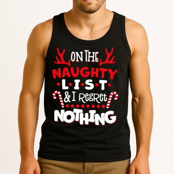 On The Naughty List I Regret Nothing Tank Top