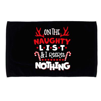 On The Naughty List I Regret Nothing Microfiber Hand Towel