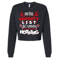 On The Naughty List I Regret Nothing Cropped Pullover Crew