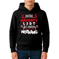 On The Naughty List I Regret Nothing Kids Hoodie