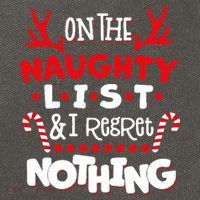 On The Naughty List I Regret Nothing Cotton Canvas Backpack