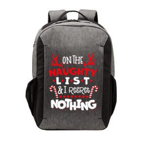 On The Naughty List I Regret Nothing Vector Backpack