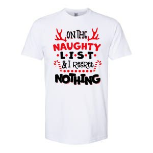 On The Naughty List I Regret Nothing Softstyle CVC T-Shirt