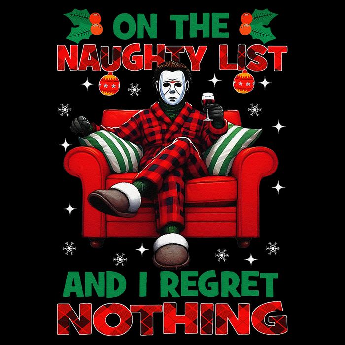 On The Naughty List And I Regret Nothing Horror Christmas Backpack