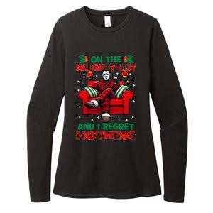 On The Naughty List And I Regret Nothing Horror Christmas Womens CVC Long Sleeve Shirt