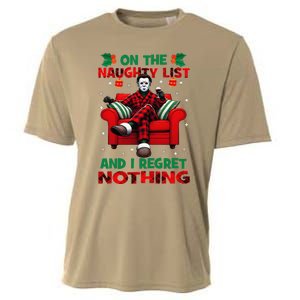 On The Naughty List And I Regret Nothing Horror Christmas Cooling Performance Crew T-Shirt