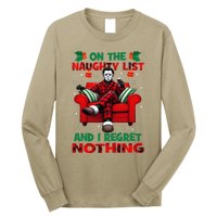 On The Naughty List And I Regret Nothing Horror Christmas Long Sleeve Shirt