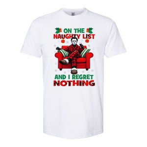 On The Naughty List And I Regret Nothing Horror Christmas Softstyle CVC T-Shirt