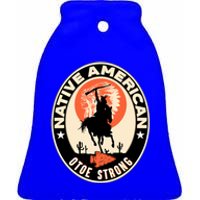 Otoe Tribe Native American Pride Art Deco Logo Gift Ceramic Bell Ornament