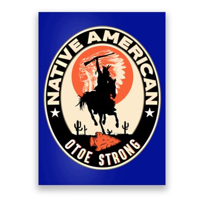 Otoe Tribe Native American Pride Art Deco Logo Gift Poster