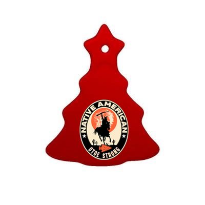 Otoe Tribe Native American Pride Art Deco Logo Gift Ceramic Tree Ornament