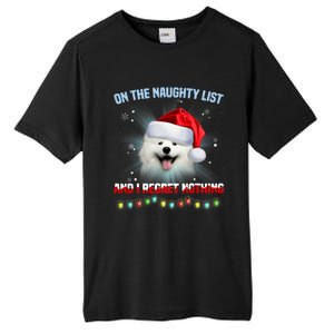 On The Naughty List And I Regret Nothing Samoyed Christmas Tall Fusion ChromaSoft Performance T-Shirt