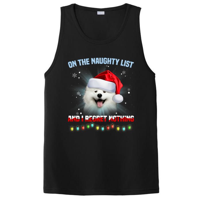 On The Naughty List And I Regret Nothing Samoyed Christmas PosiCharge Competitor Tank