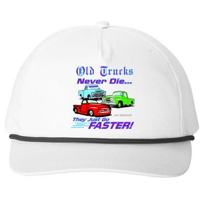 Old Trucks Never Die They Just Go Faster Snapback Five-Panel Rope Hat