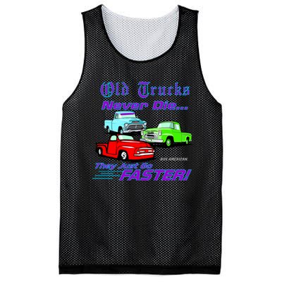 Old Trucks Never Die They Just Go Faster Mesh Reversible Basketball Jersey Tank