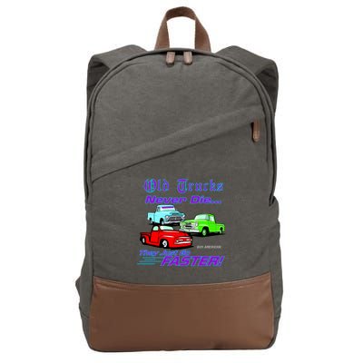 Old Trucks Never Die They Just Go Faster Cotton Canvas Backpack