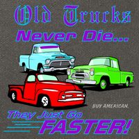 Old Trucks Never Die They Just Go Faster Cotton Canvas Backpack