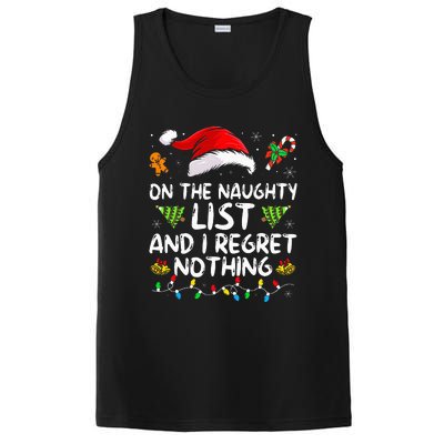 On The Naughty List And I Regret Nothing Funny Xmas  PosiCharge Competitor Tank