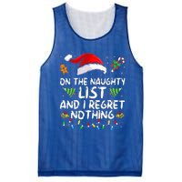 On The Naughty List And I Regret Nothing Funny Xmas  Mesh Reversible Basketball Jersey Tank