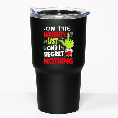 On The Naughty List And I Regret Nothing Tumbler