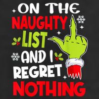 On The Naughty List And I Regret Nothing Microfiber Hand Towel