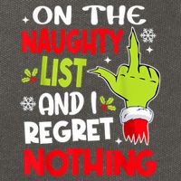On The Naughty List And I Regret Nothing Cotton Canvas Backpack