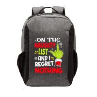 On The Naughty List And I Regret Nothing Vector Backpack