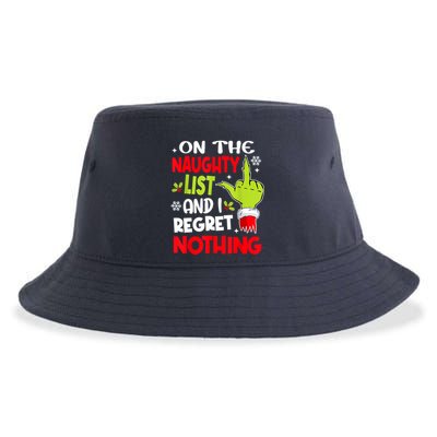 On The Naughty List And I Regret Nothing Sustainable Bucket Hat
