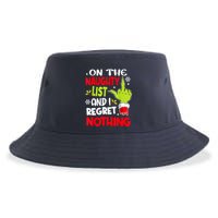 On The Naughty List And I Regret Nothing Sustainable Bucket Hat