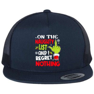 On The Naughty List And I Regret Nothing Flatbill Hat