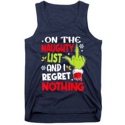 On The Naughty List And I Regret Nothing Tank Top