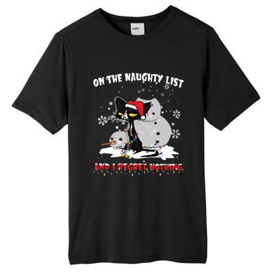 On The Naughty List And I Regret Nothing Gift Tall Fusion ChromaSoft Performance T-Shirt