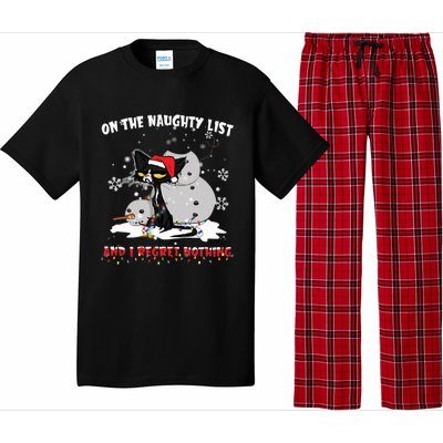 On The Naughty List And I Regret Nothing Gift Pajama Set