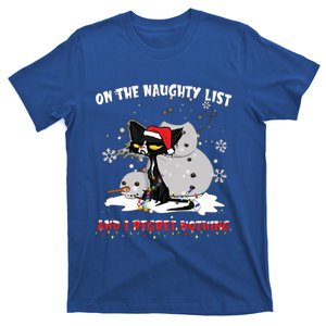 On The Naughty List And I Regret Nothing Gift T-Shirt