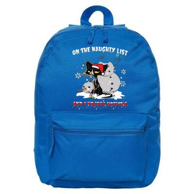 On The Naughty List And I Regret Nothing Gift 16 in Basic Backpack