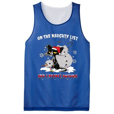 On The Naughty List And I Regret Nothing Gift Mesh Reversible Basketball Jersey Tank