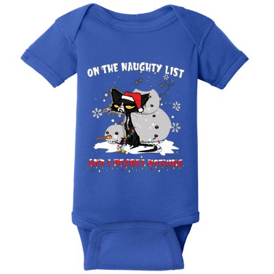 On The Naughty List And I Regret Nothing Gift Baby Bodysuit