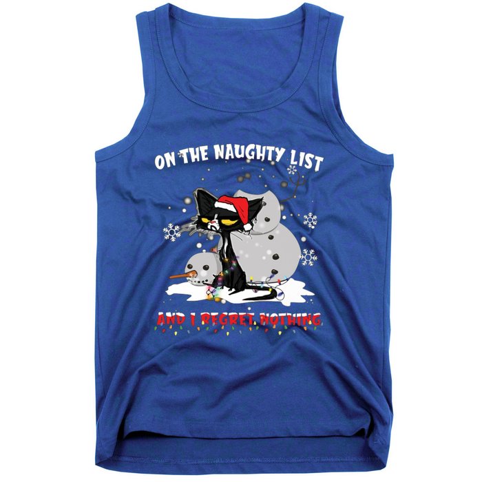 On The Naughty List And I Regret Nothing Gift Tank Top