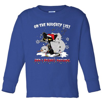 On The Naughty List And I Regret Nothing Gift Toddler Long Sleeve Shirt